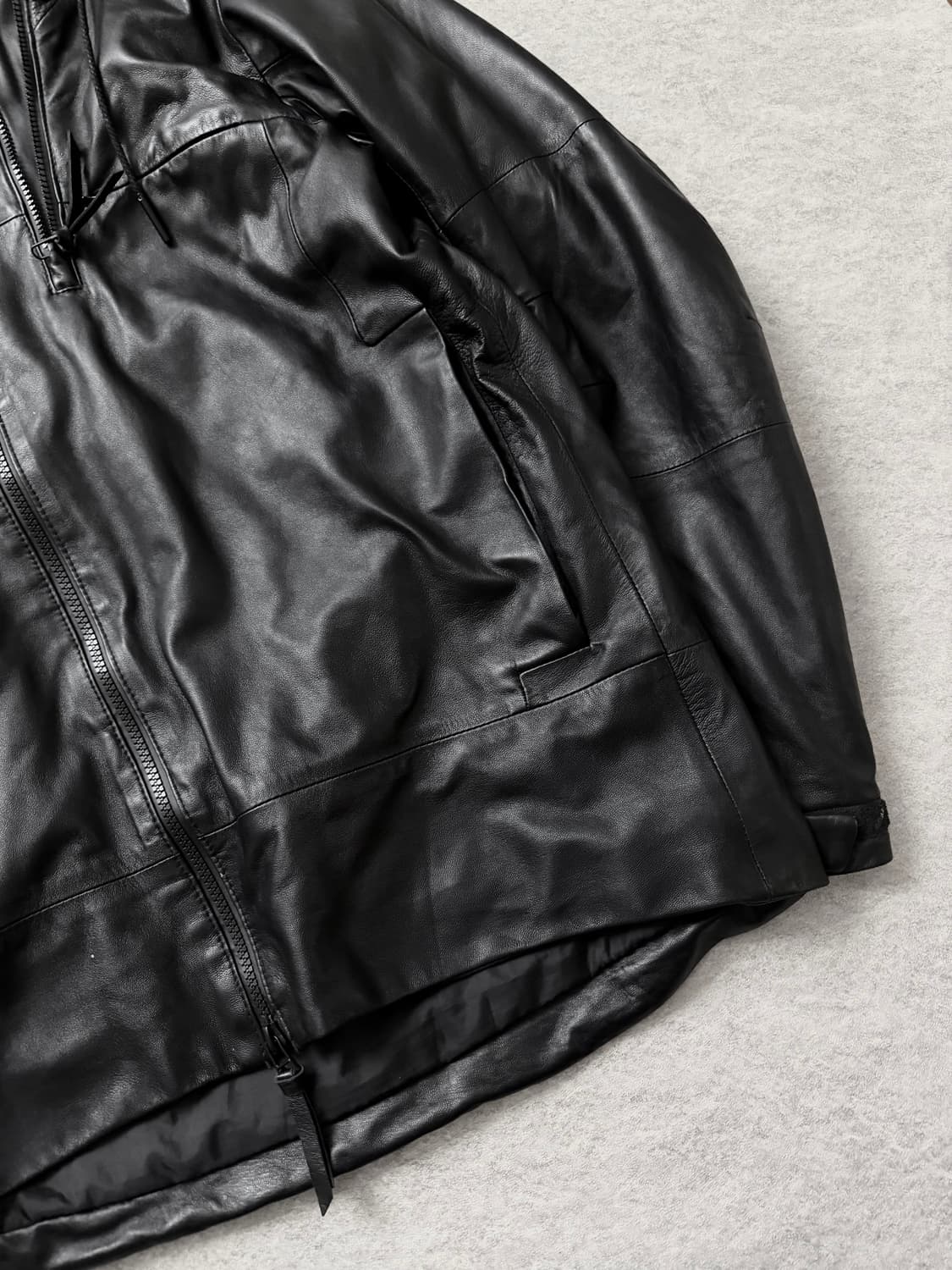 C Diem 하이넥 사선 램스킨 자켓 상품이미지6