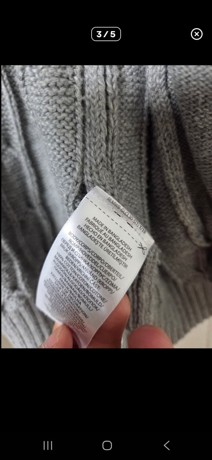 폴로 풀 집업 니트 상품이미지4