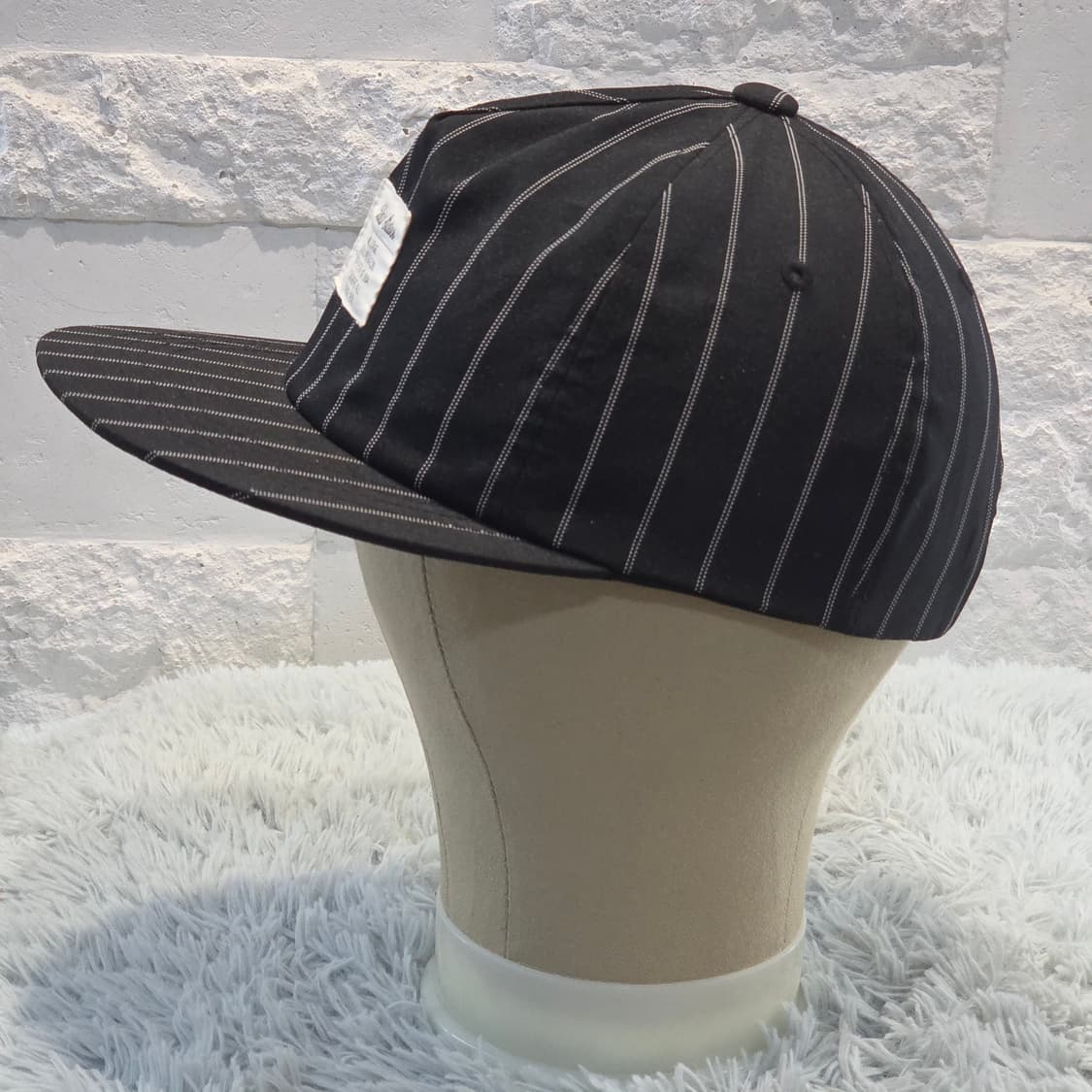 p5-4:밀리터지 스트라이프 블랙 플랫캡(57~59) 상품이미지4