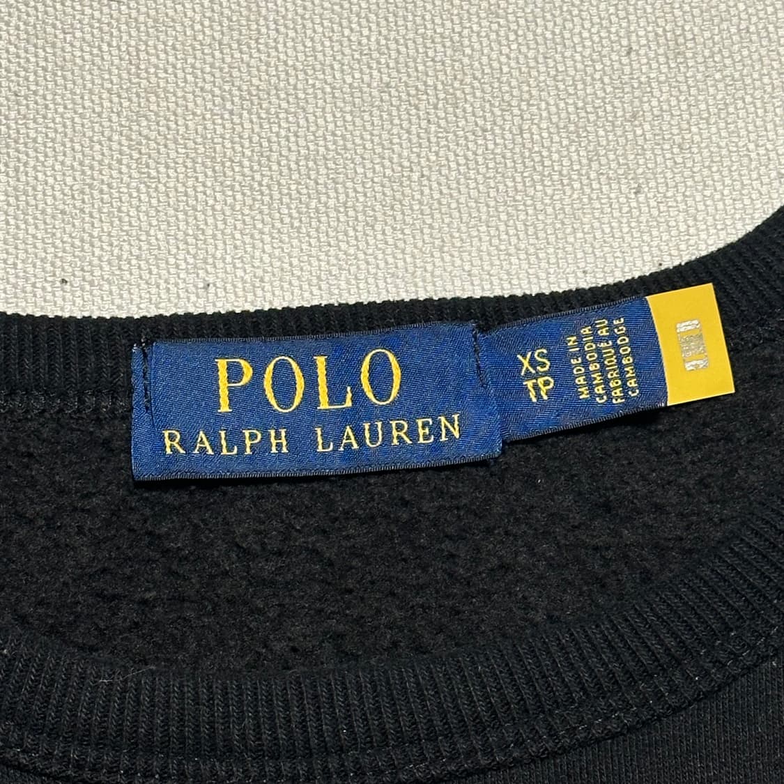 XS 폴로랄프로렌 빅포니 블랙 기모 맨투맨 상품이미지4