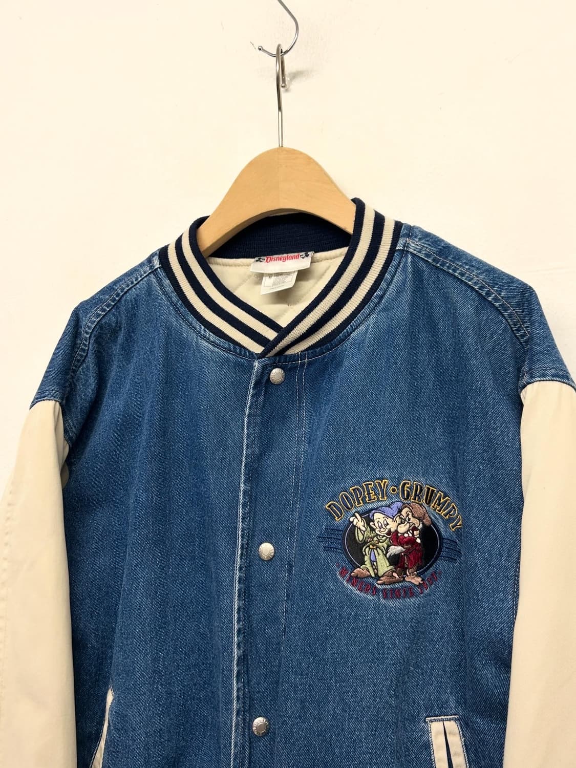 90s 디즈니 일곱난장이 데님 바시티자켓 상품이미지2