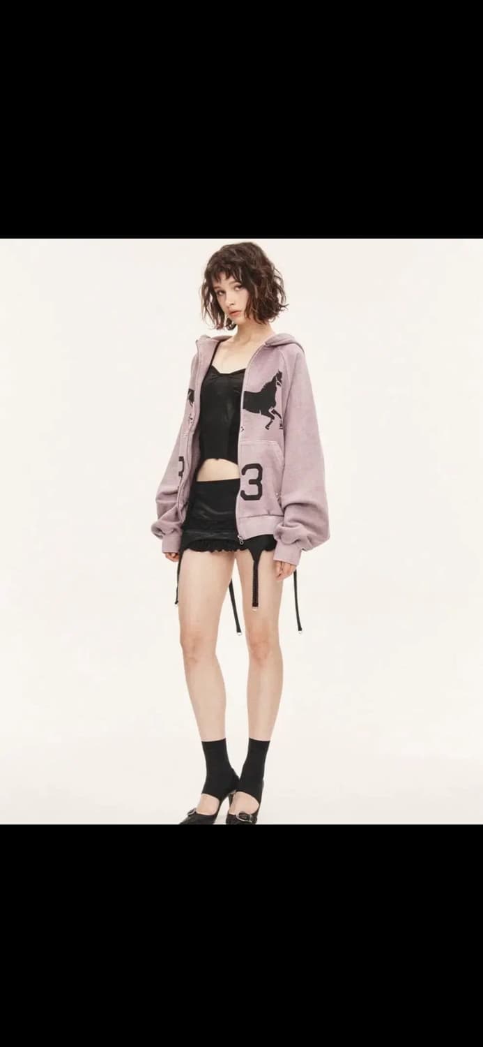 쓰리타임즈 레이스 가터 스커트 블랙 M 상품이미지2