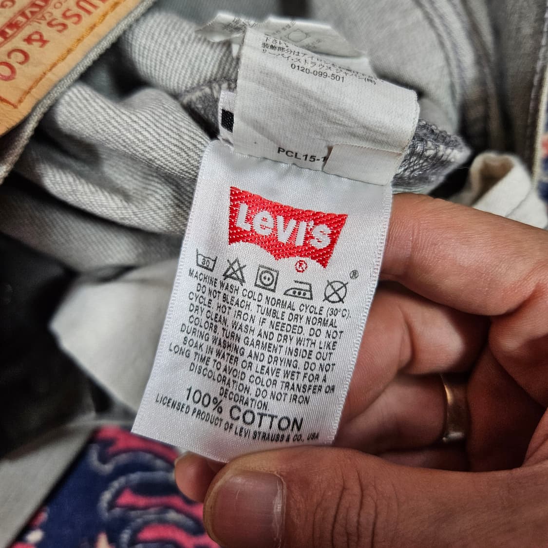 (새상품)리바이스(Levis) No.501 그레이 데님 팬츠 27size 상품이미지6