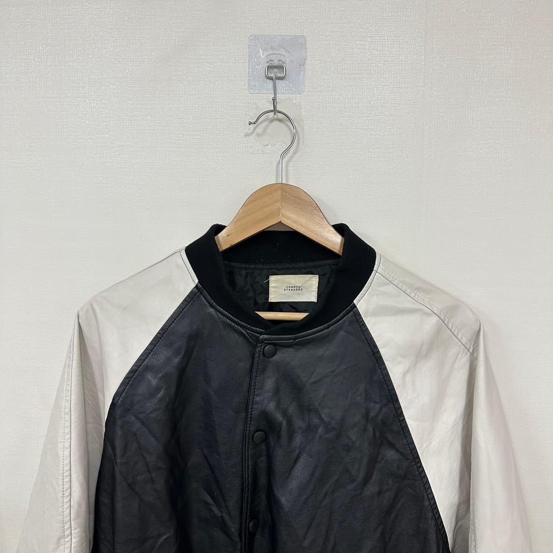 배색 레더자켓F 상품이미지2