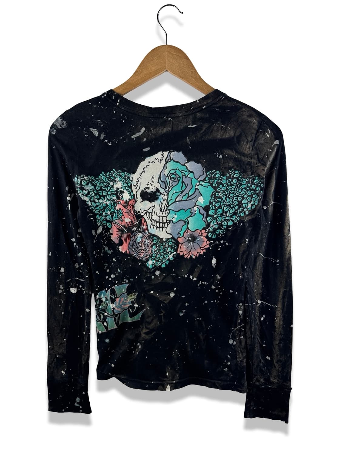 USA MADE 페인팅 스컬 그래픽 롱슬리브1858 상품이미지1