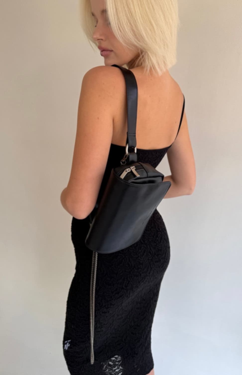 미스테리어스호텔 레이스 슬립 원피스 블랙 상품이미지2