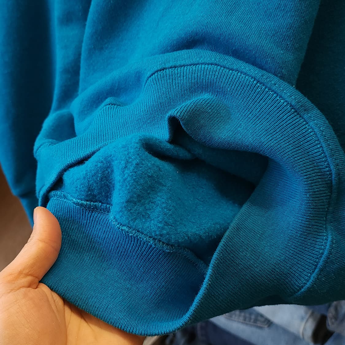 90s 헤인즈 빈티지 스웻셔츠 플레인 스웻셔츠 청록색 M 상품이미지7