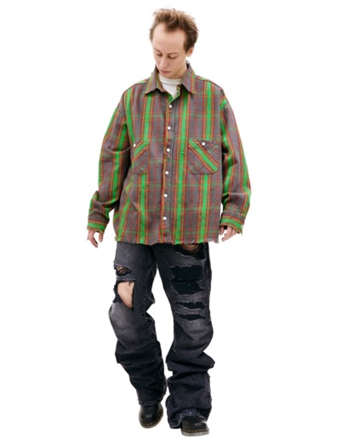 세인트 미카엘 데님티어스 서머아카데미 플란넬 셔츠 상품이미지1