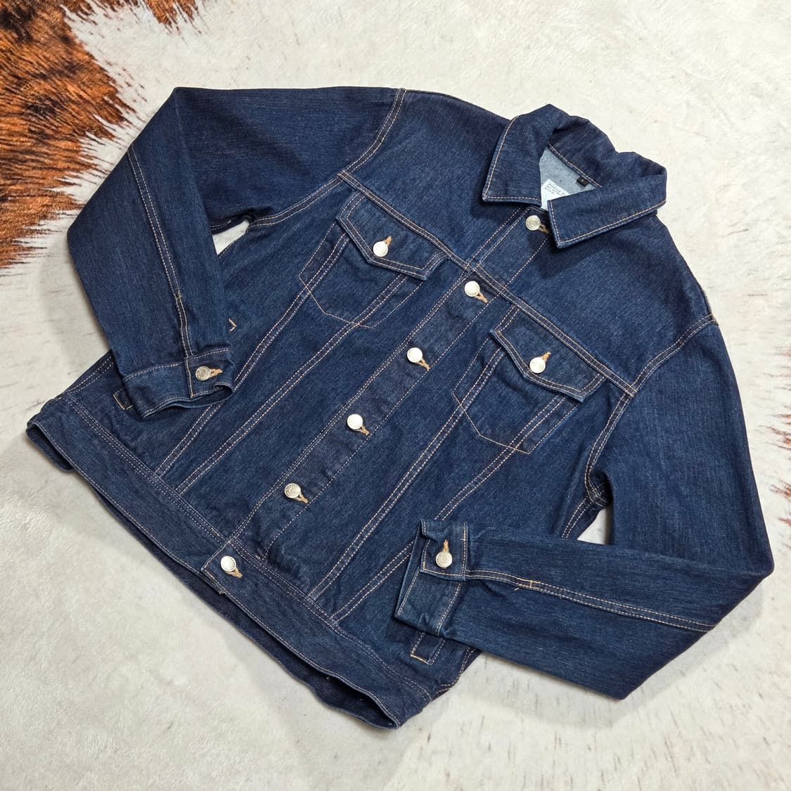 진청 스티치 트러거 데님 자켓 상품이미지1