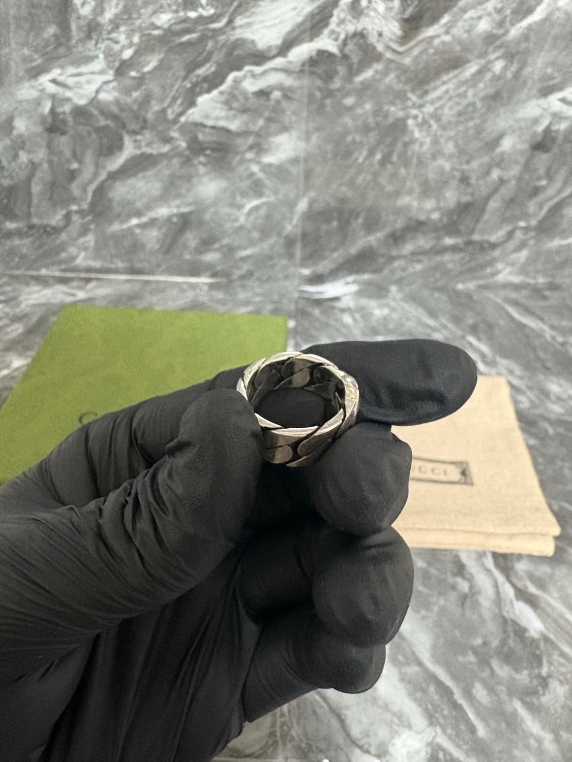 [새상품] 구찌 인트로킹 G 실버 반지 상품이미지4