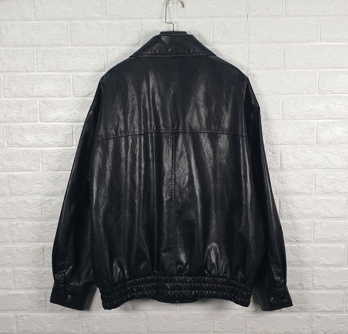 [100]패러킷 오버핏 포우 레더 블루종 점퍼 상품이미지6