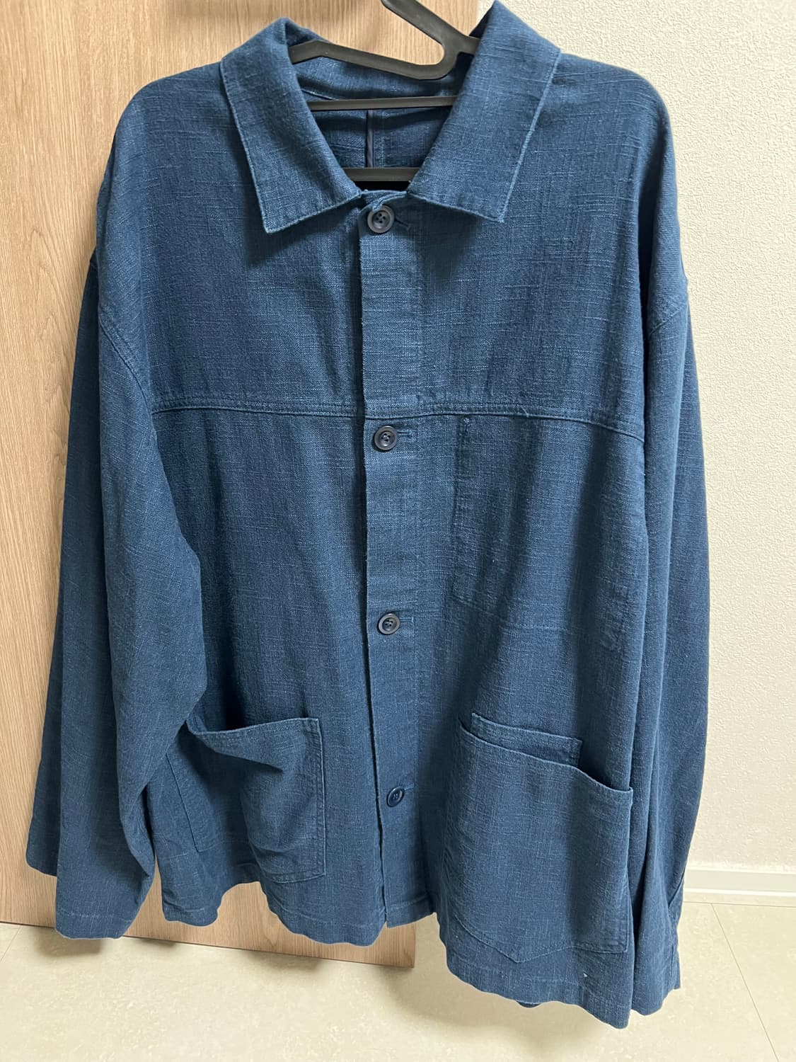 퍼스트플로어 리넨 초어 자켓 페이디드인디고 50사이즈 상품이미지2