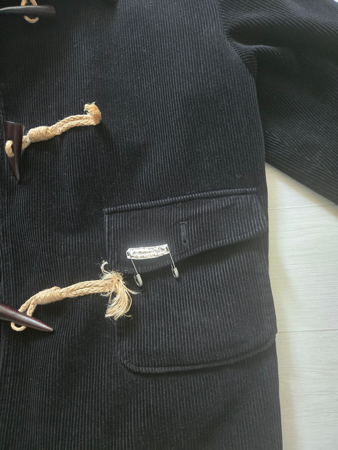 앤더슨벨 블랙 코듀로이 더플 자켓 XL 상품이미지2