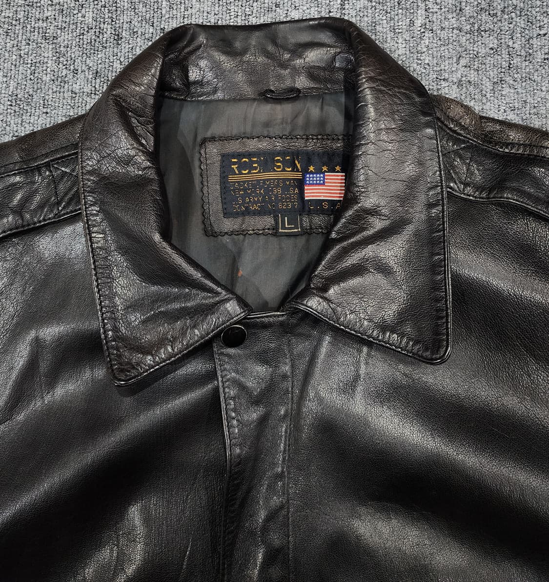 로빈슨 빈티지 A-2 플라이트 레더자켓 가죽자켓 L 상품이미지6