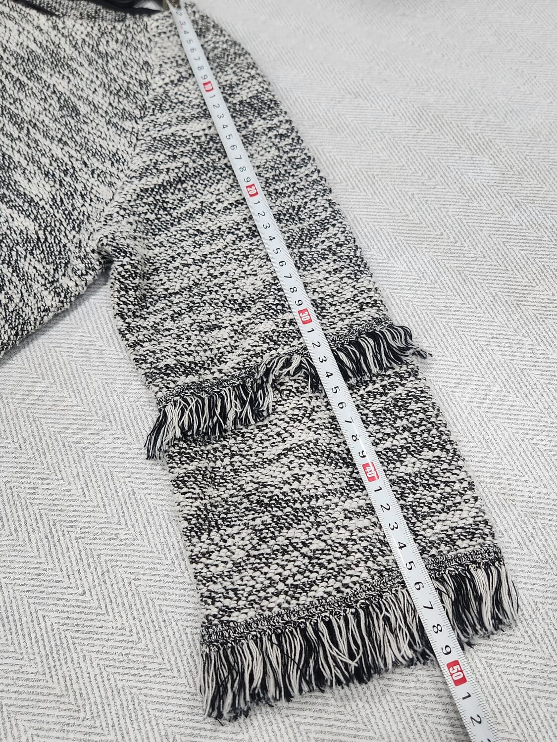 [S] 르샵 Leshop 트위드 스타일 프린티 세미크롭 니트 상품이미지10