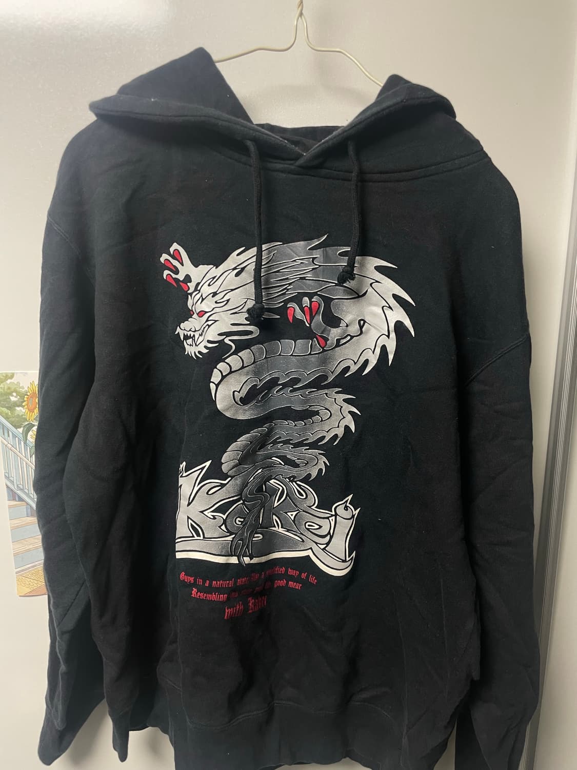 청룡 용 후드티 고딕 펑크 빈티지 상품이미지2