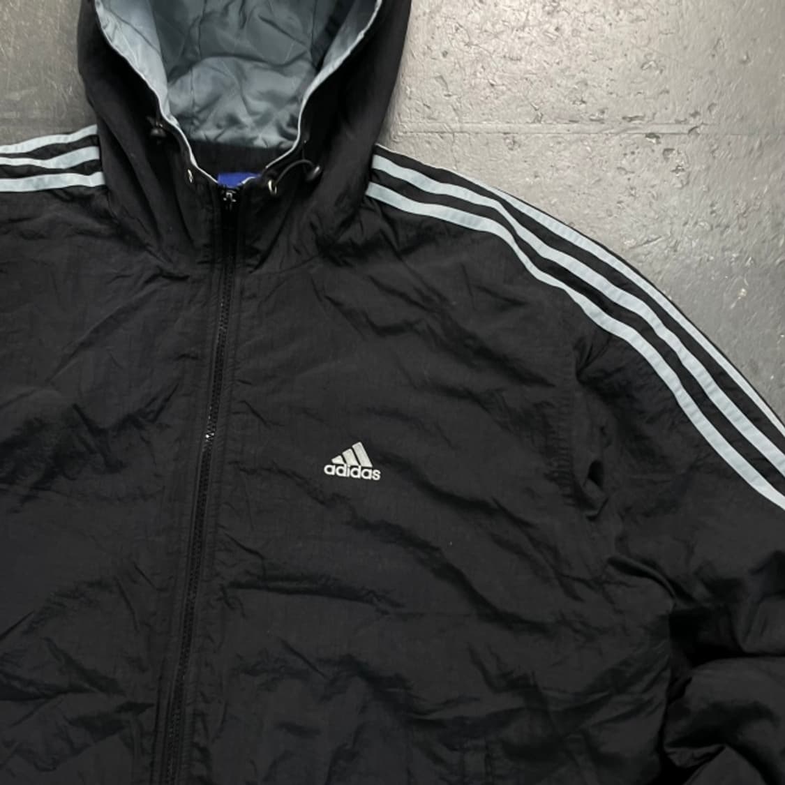 105 아디다스 누빔 올드스쿨 후드 자켓 상품이미지2