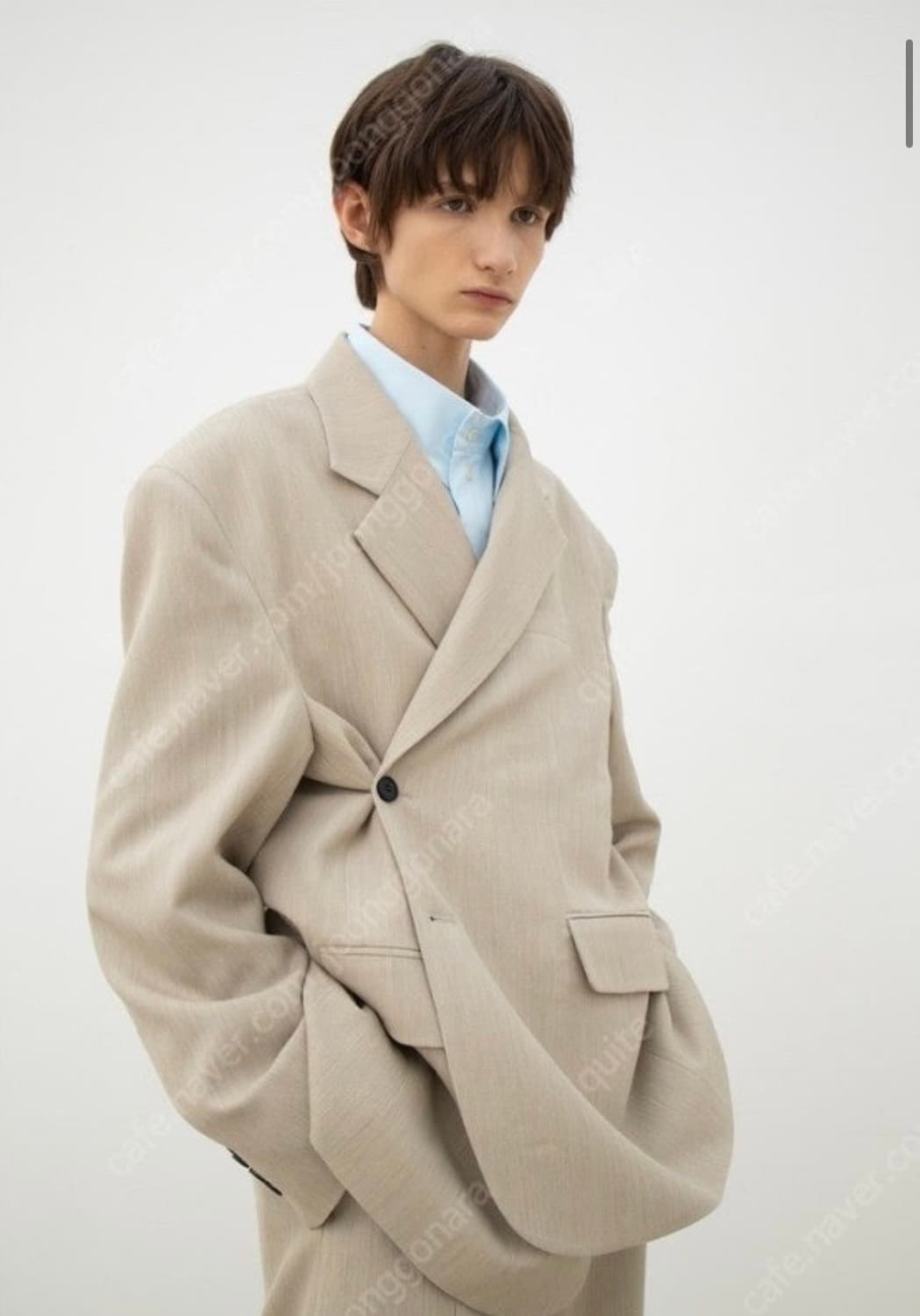 [OS] 오버사이즈 랩 블레이저 베이지 상품이미지1