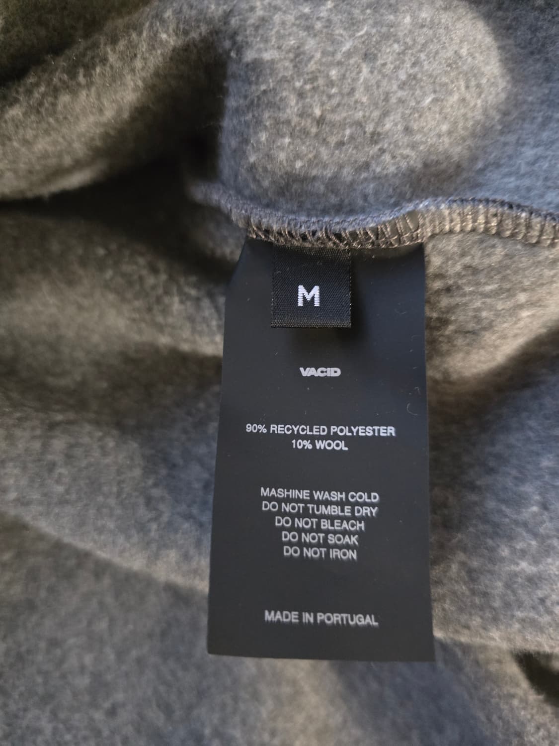 VACID half zip fleece 하프집업 울 플리스 그레이 M 상품이미지8