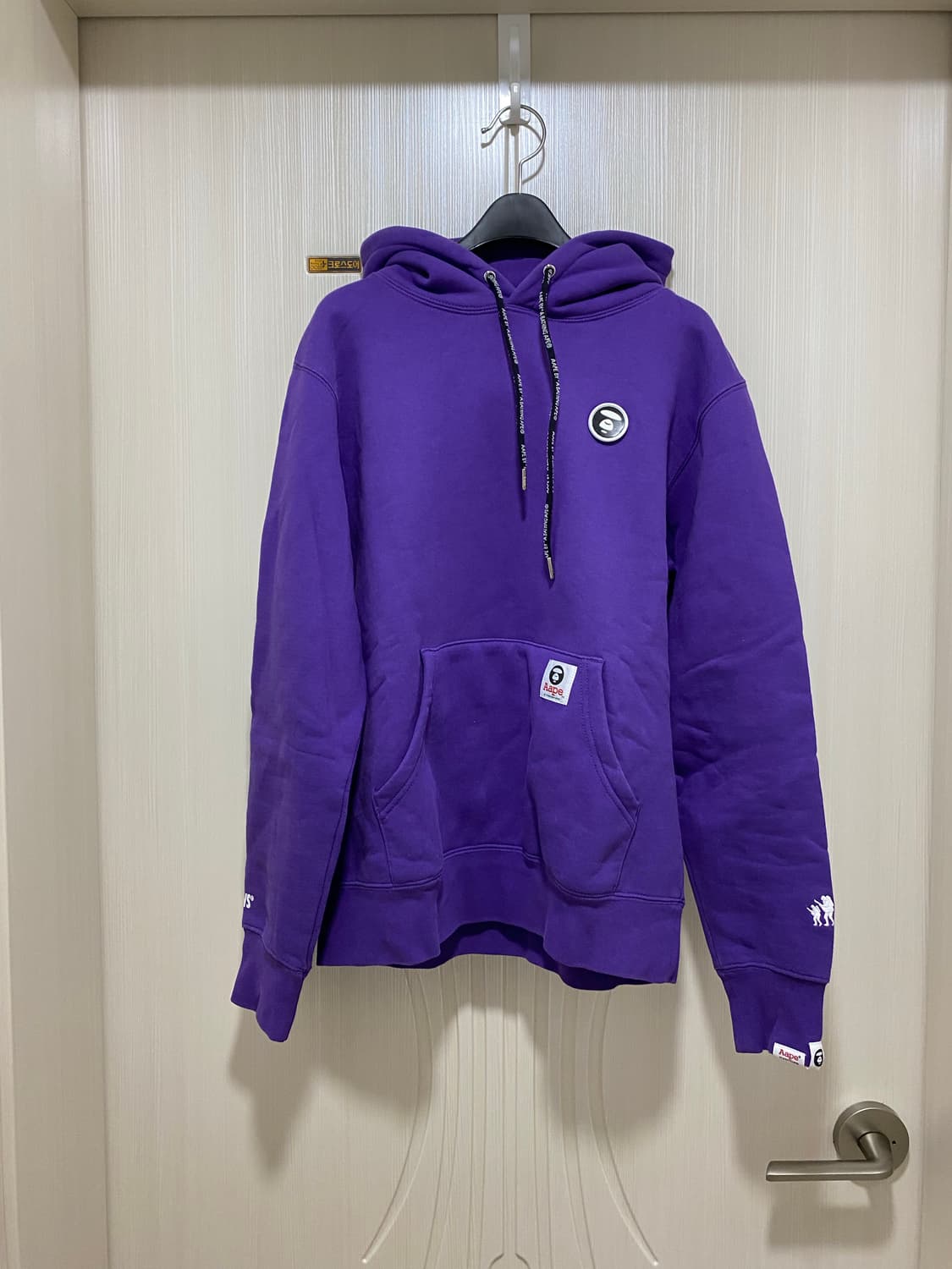 에이프(Aape) 퍼플 로고 후드티 M 상품이미지1