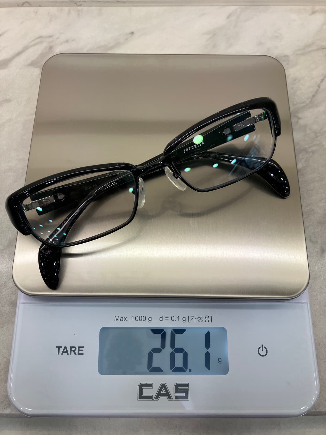 B49 자포니즘 JAPONISM 패턴 블랙 소프트 스퀘어 하금테 안경 상품이미지10