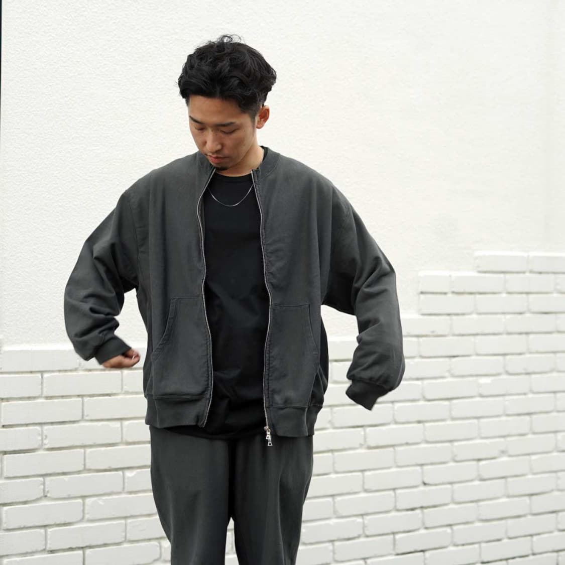 blurhms Light Sweat Crew-Zip 상품이미지2