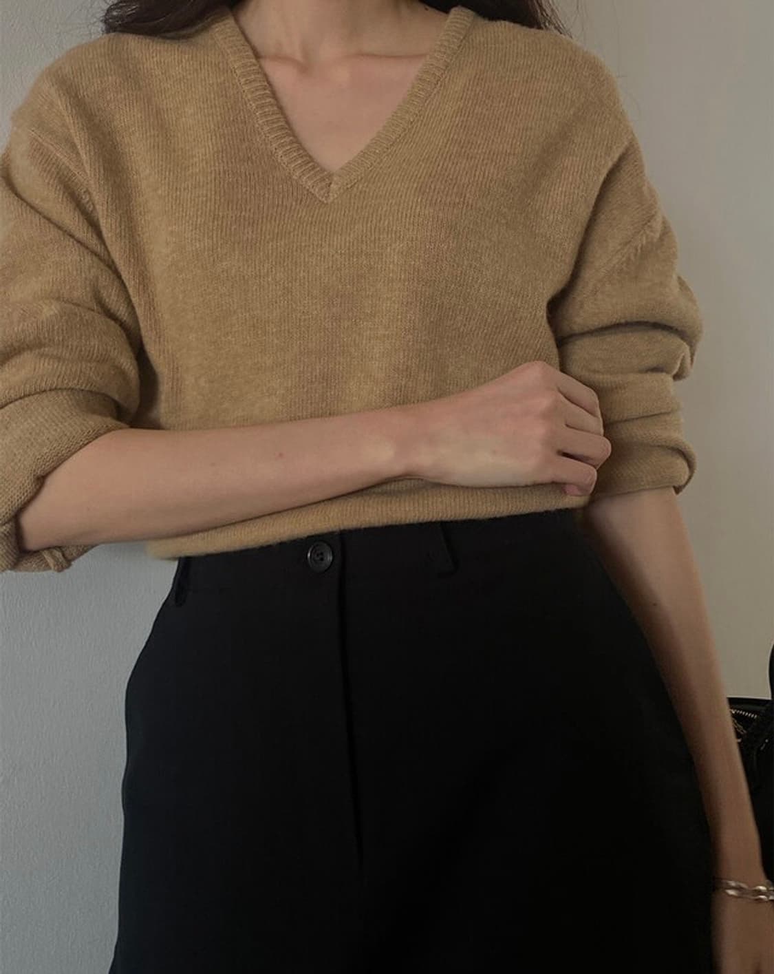 킨다베이지 클래식 코튼 블랙 팬츠(M) 상품이미지6