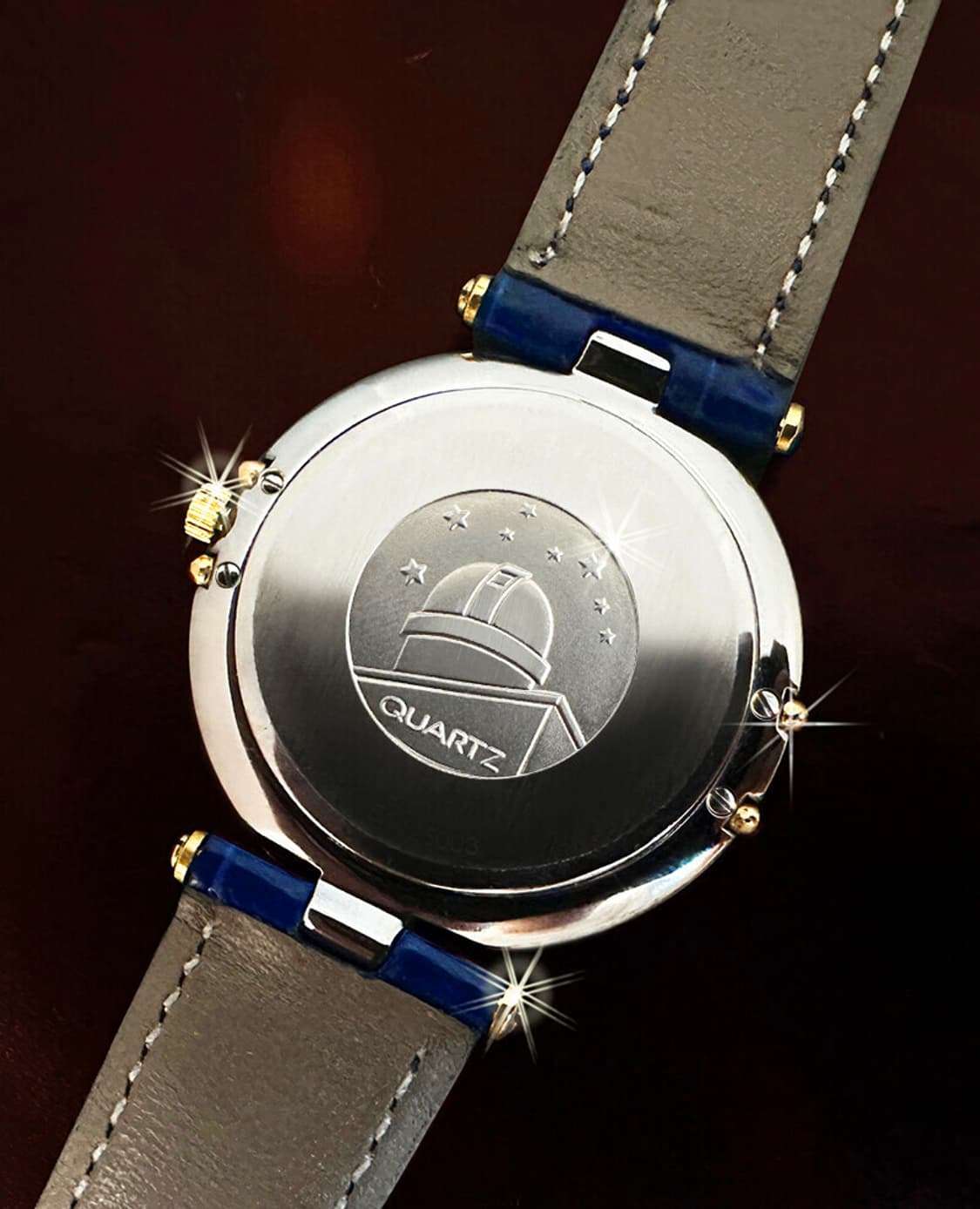 오메가 컨스틸레이션 블루 선레이 11P 다이아몬드 남녀공용 악어 가죽시계 상품이미지6