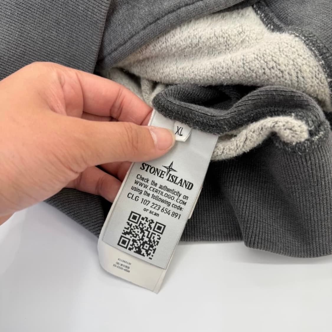 스톤아일랜드 가먼트다잉 버튼업 하이넥 스웻 자켓 상품이미지3