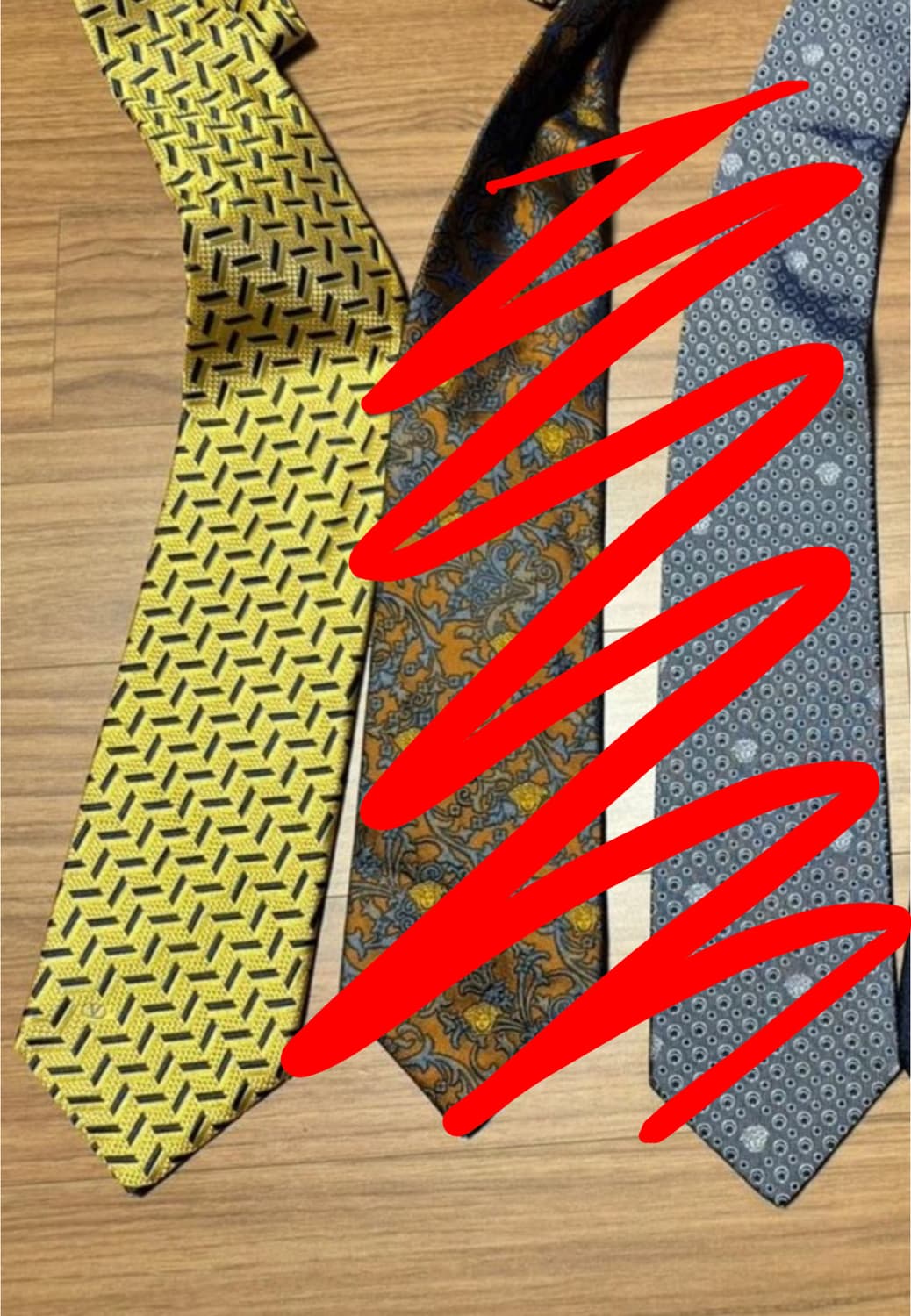 발렌티노 베르사체 실크 넥타이 3종 상품이미지1