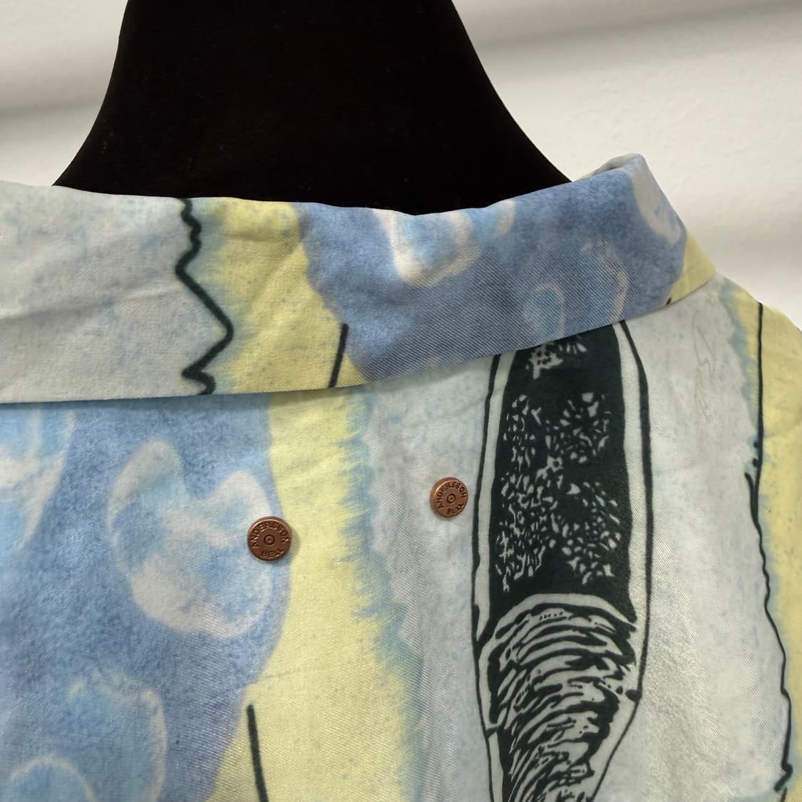 앤더슨벨 피쉬 플라워 오픈카라 반팔셔츠 상품이미지7