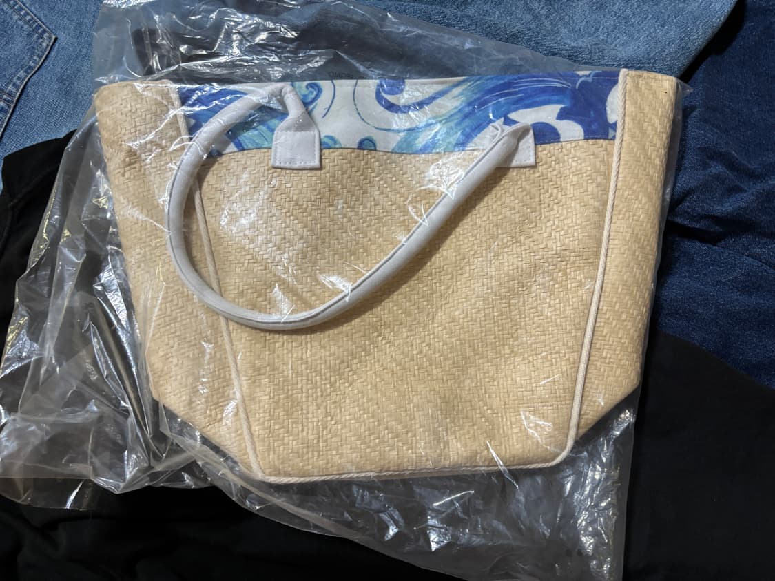 미사용) 돌체앤가바나 라피아 토트백 플라워 백  상품이미지5