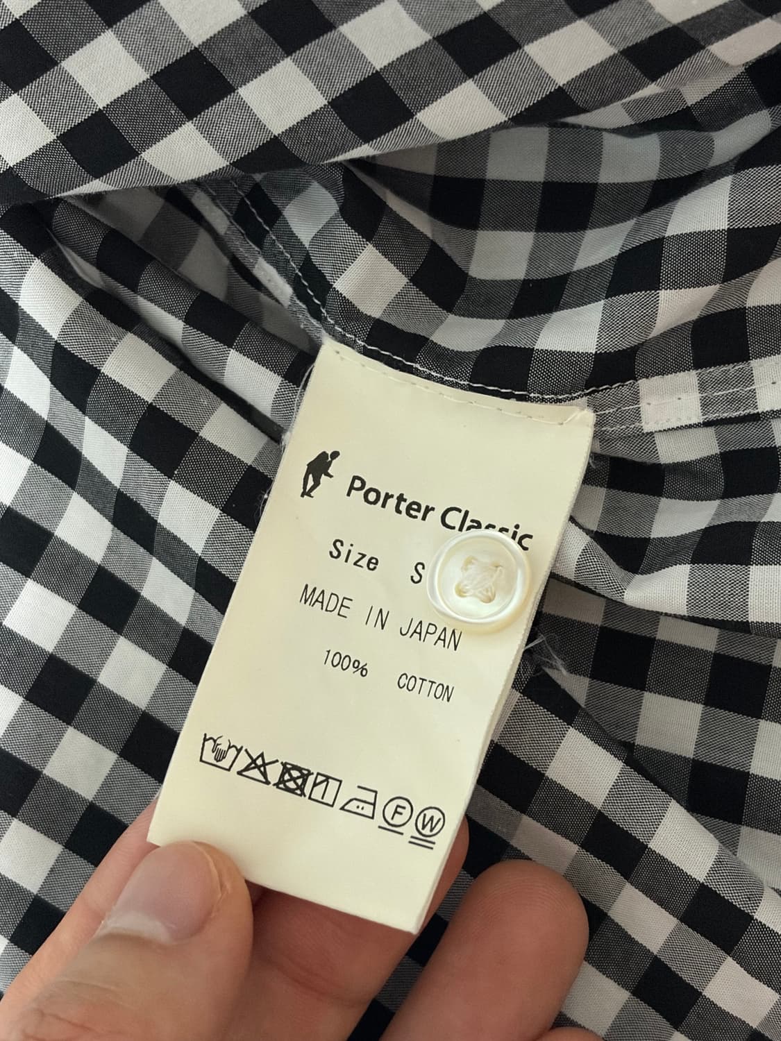 포터클래식 깅엄 체크 셔츠 S 상품이미지3