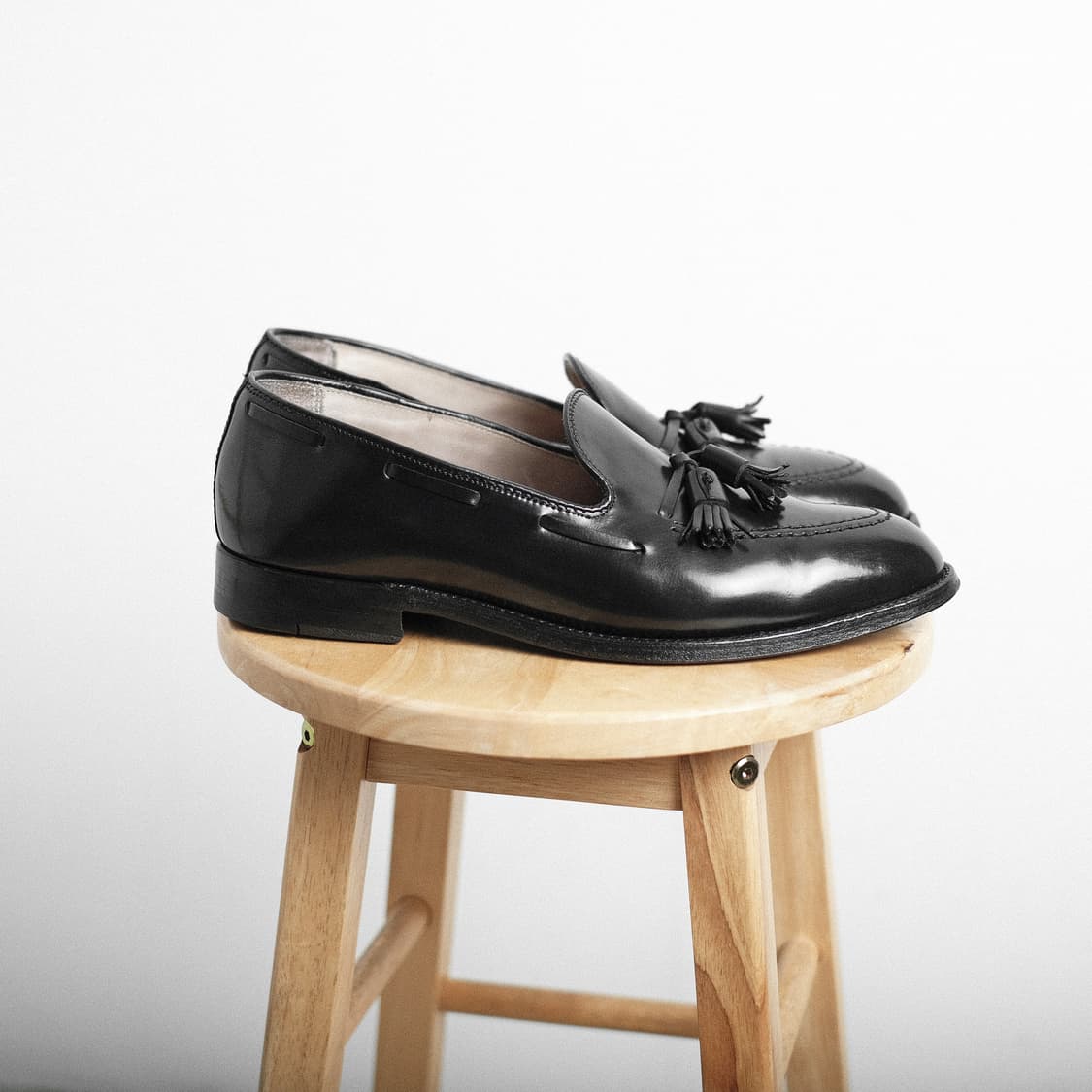 알든 664 9.5D(275사이즈) 블랙 코도반 태슬 로퍼 상품이미지6