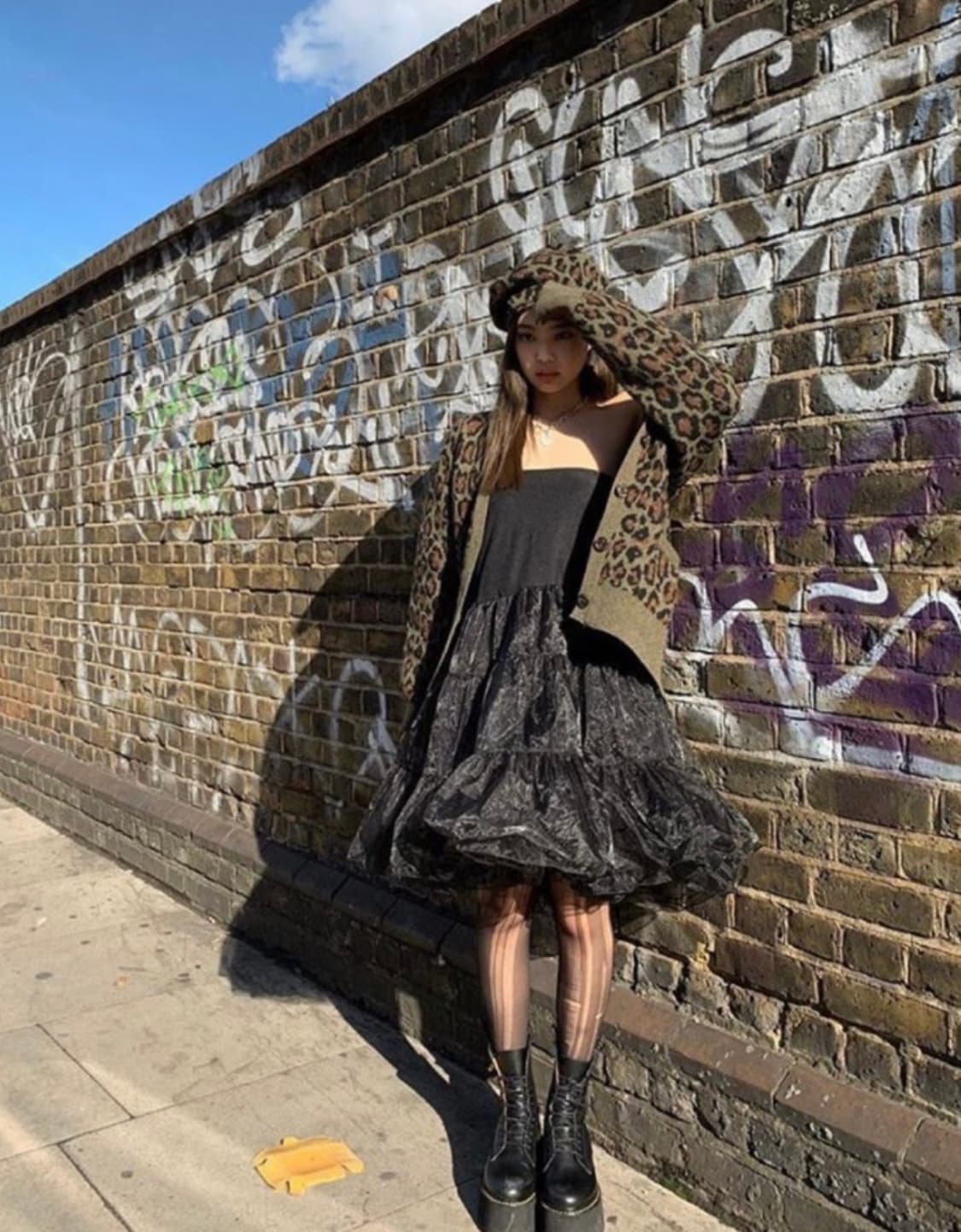 제니 레오파드 가디건 카키 상품이미지3