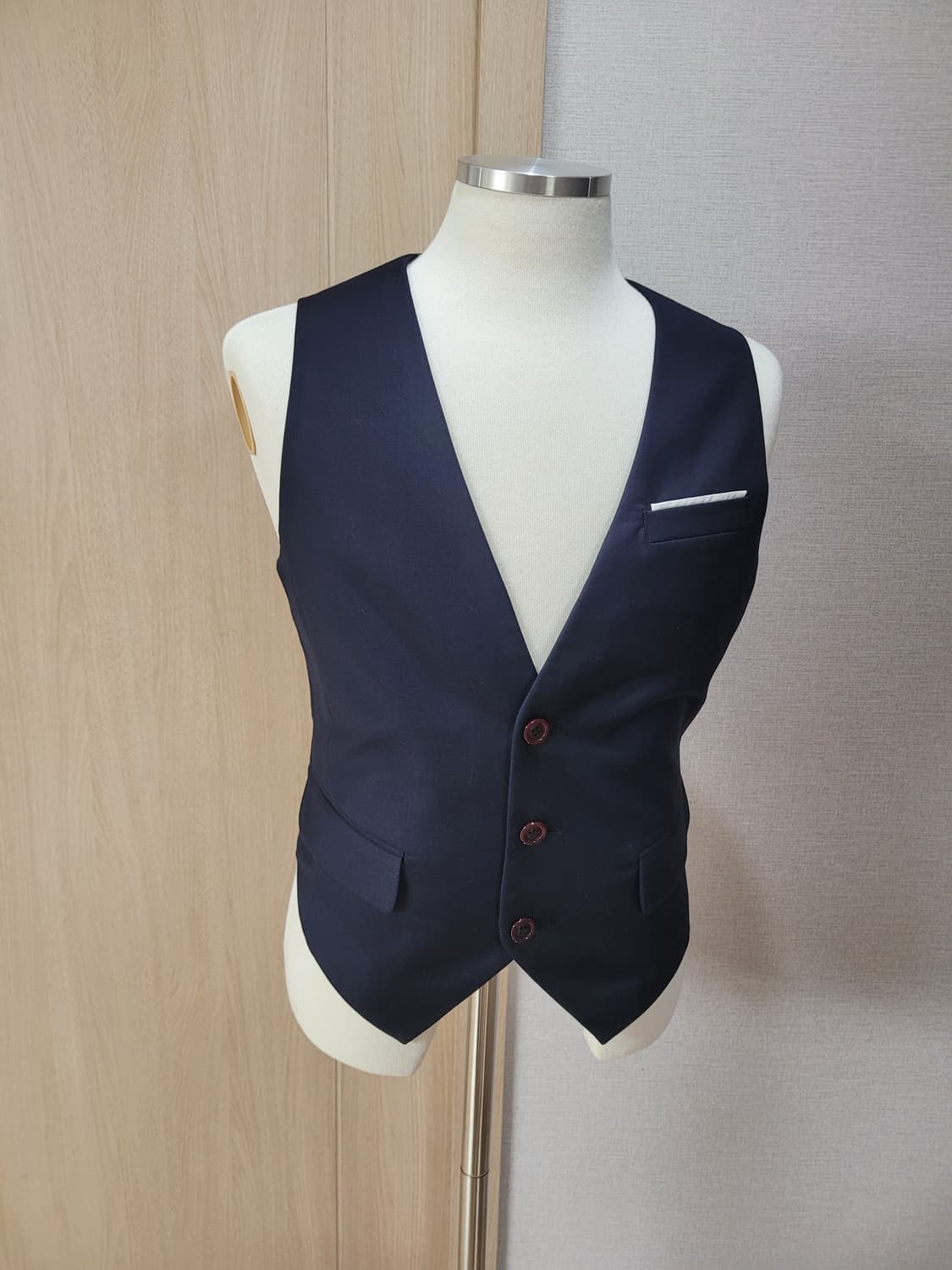 스파오포맨 SPAO for men 3버튼 조끼 100 네이비 상품이미지1