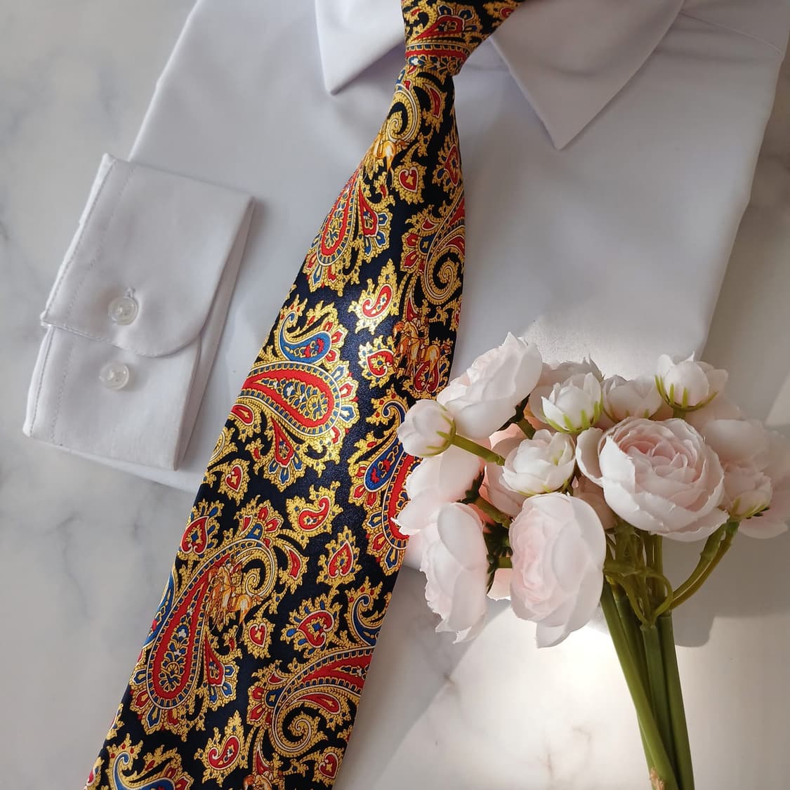 닥스 실크 블랙 페이즐리 패턴 넥타이 10cm A+등급 A19370
 상품이미지7