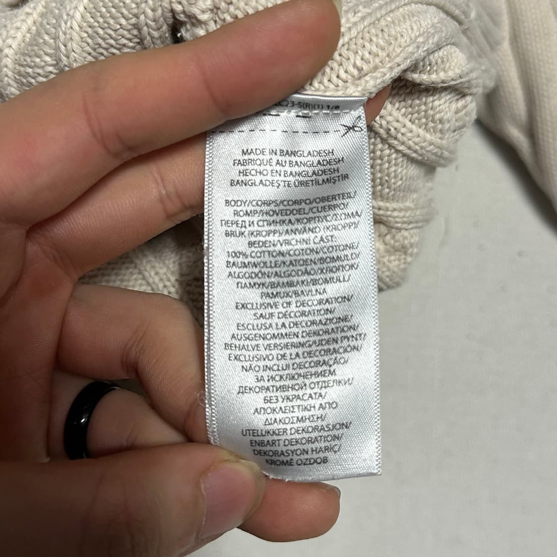 L 폴로랄프로렌 여성용 아이보리 케이블 니트 상품이미지5