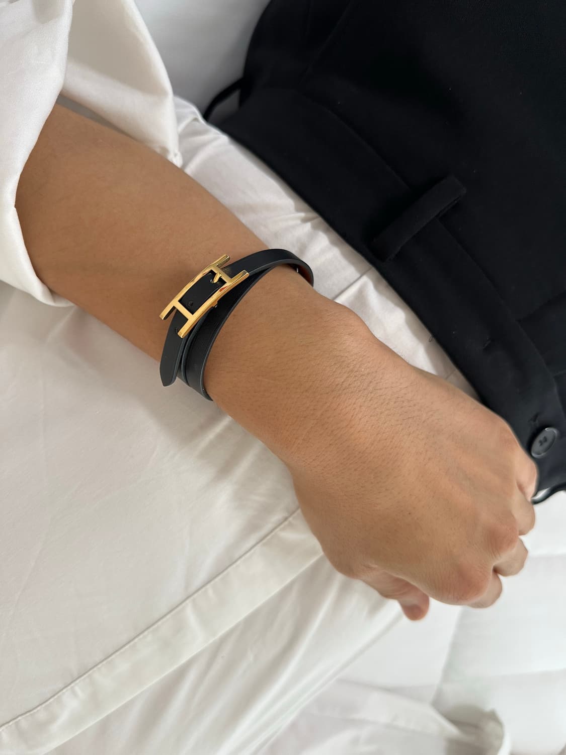 에르메스 비하비 더블투어 브레이슬릿(블랙,브라운) 상품이미지4