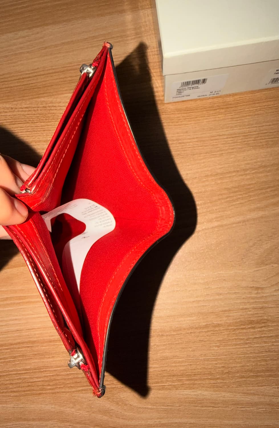 메종 마르지엘라 레드 블랙 중지갑 상품이미지5