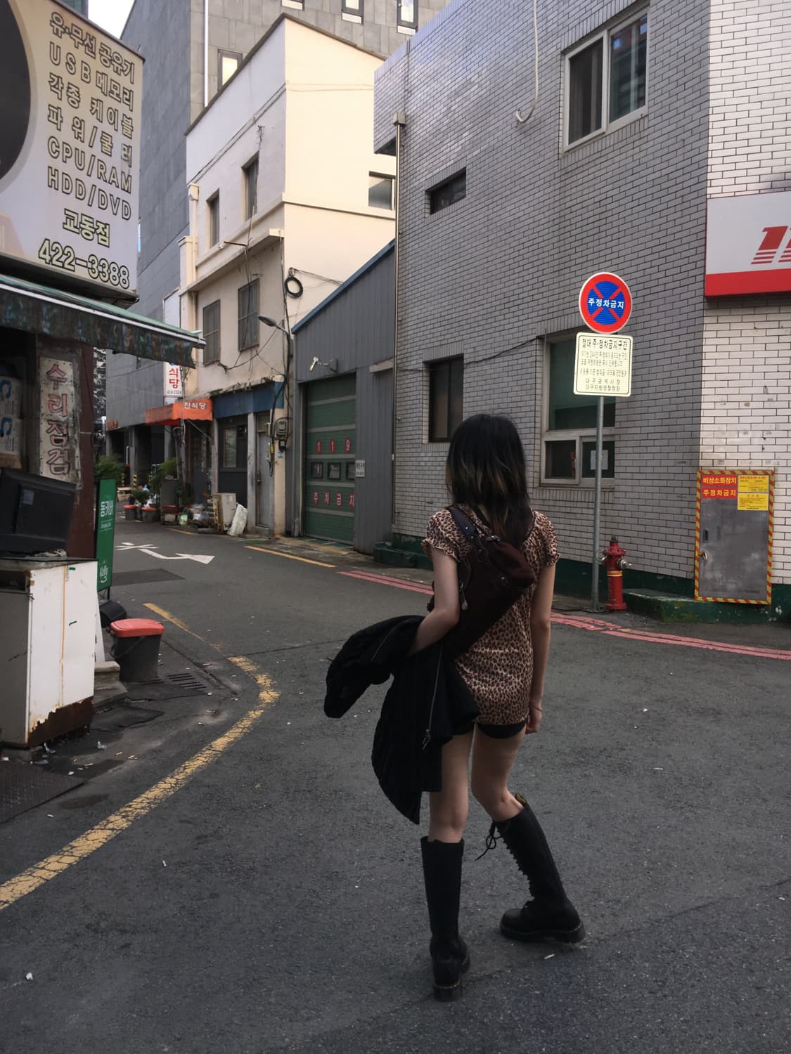 갸루 빈티지 y2k 호피 원피스 슬립 상품이미지5