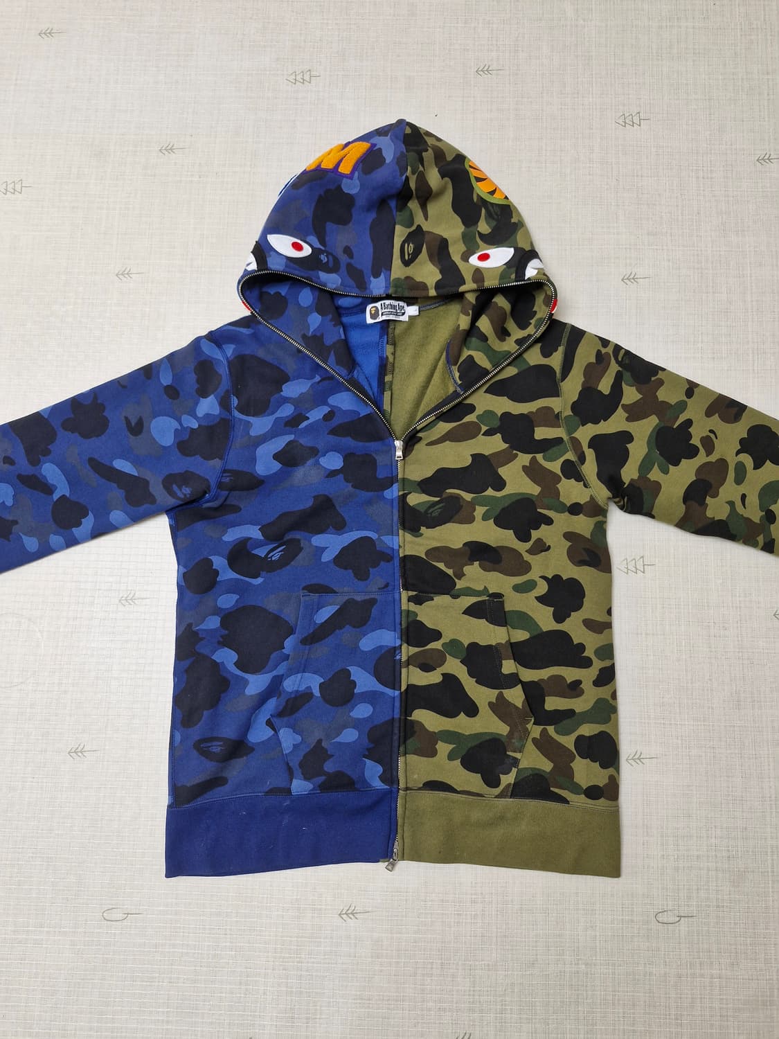 베이프 반반 카모 후드집업 L 상품이미지2