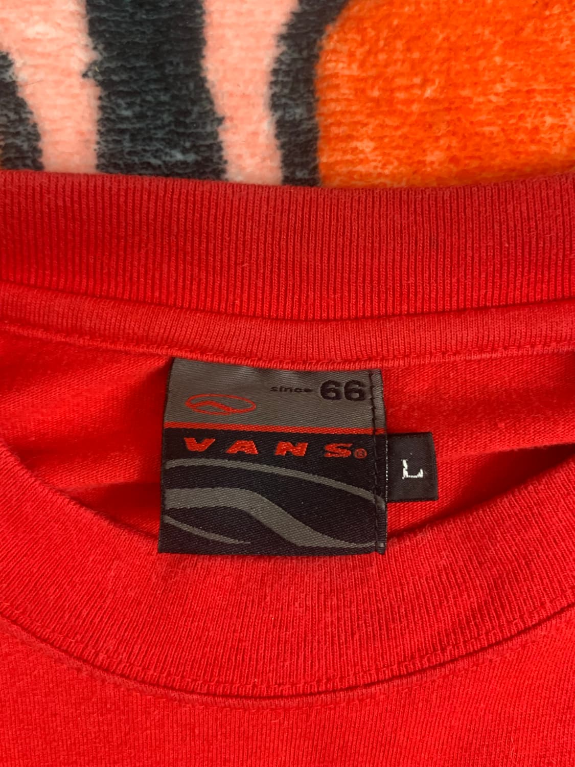 [L]90s VANS 레드 반팔 상품이미지6