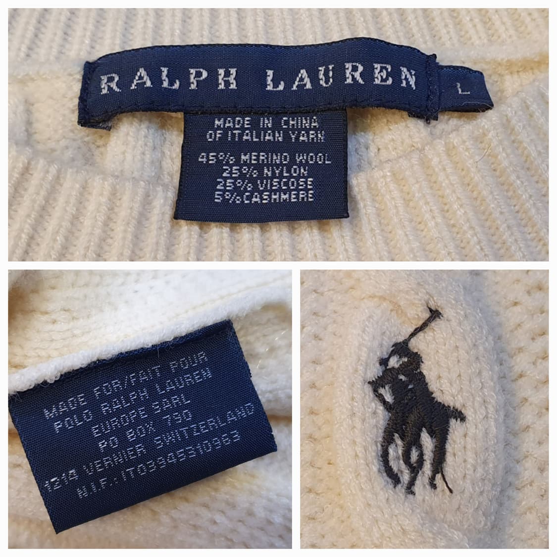 (새상품)77.랄프로렌 꽈배기 크롭니트  상품이미지5