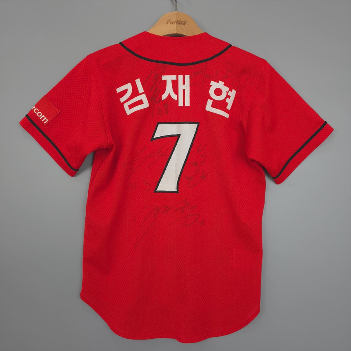 SK 와이번스 김재현 선수 사인 유니폼 레드 80 상품이미지3