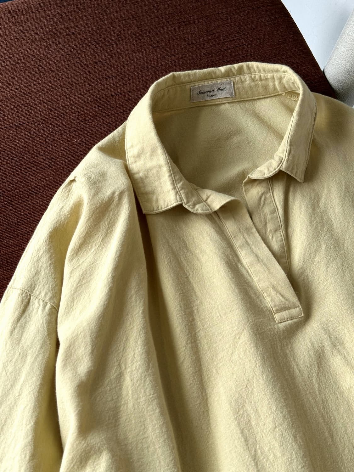 Wide silhouette rough cotton linen tunic 상품이미지6