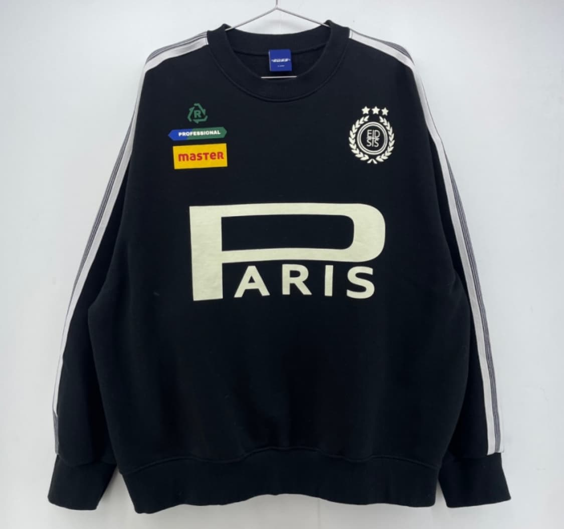 EDSS서울 오버핏 블록코어 축구 기모맨투맨 블랙(XL) 상품이미지1