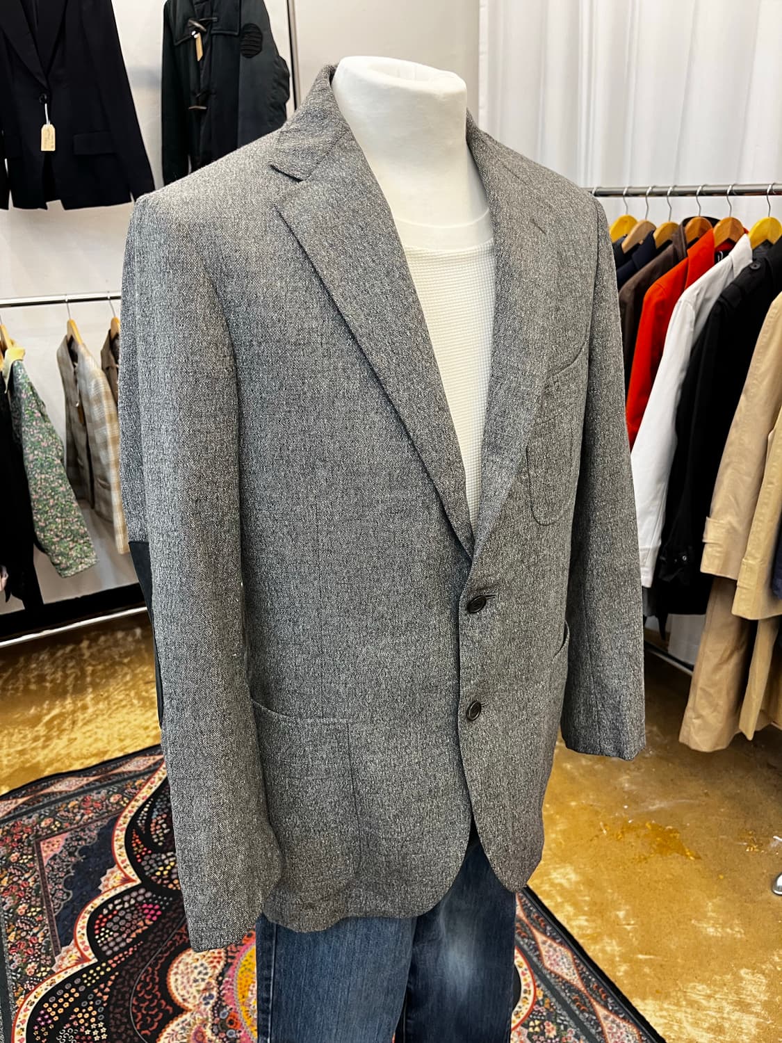 버버리 엘보우 패치 울 테일러드 블레이저 자켓 상품이미지1