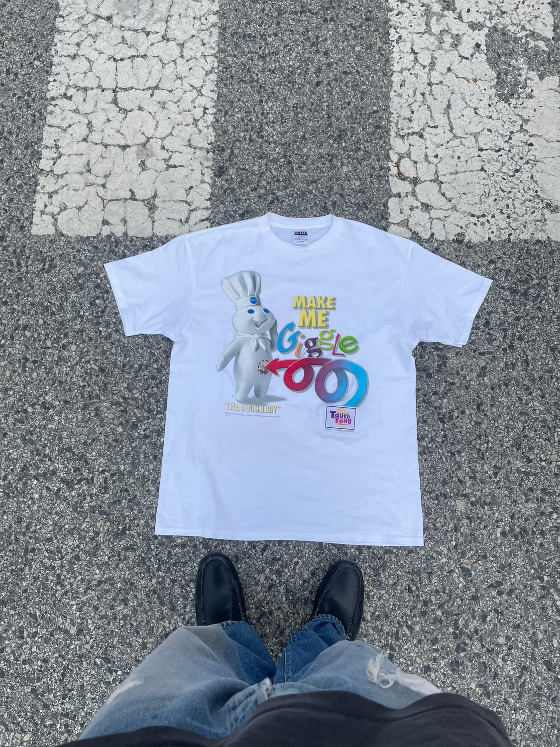 데드스탁)90s Dough boy Talking Promo T-shirt 상품이미지1