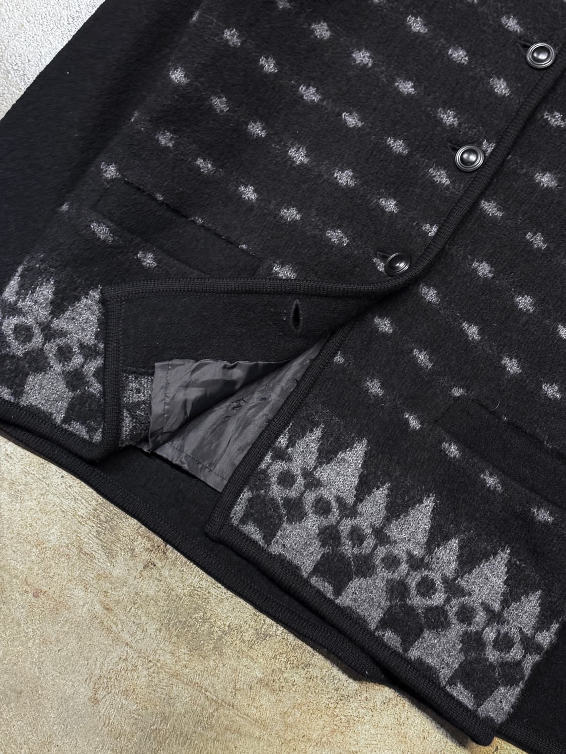 44-66 ) JPN Cloud Pattern Wool Jacket 상품이미지6